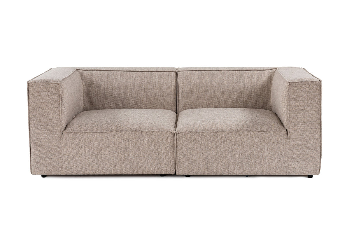 Modulaire XXL 2-zits bank Sora 220 cm breed in Beige linnen