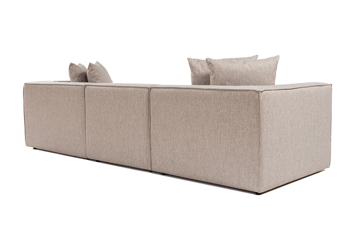 Modulaire XXL 3-zits bank Sora 325 cm breed in Beige linnen