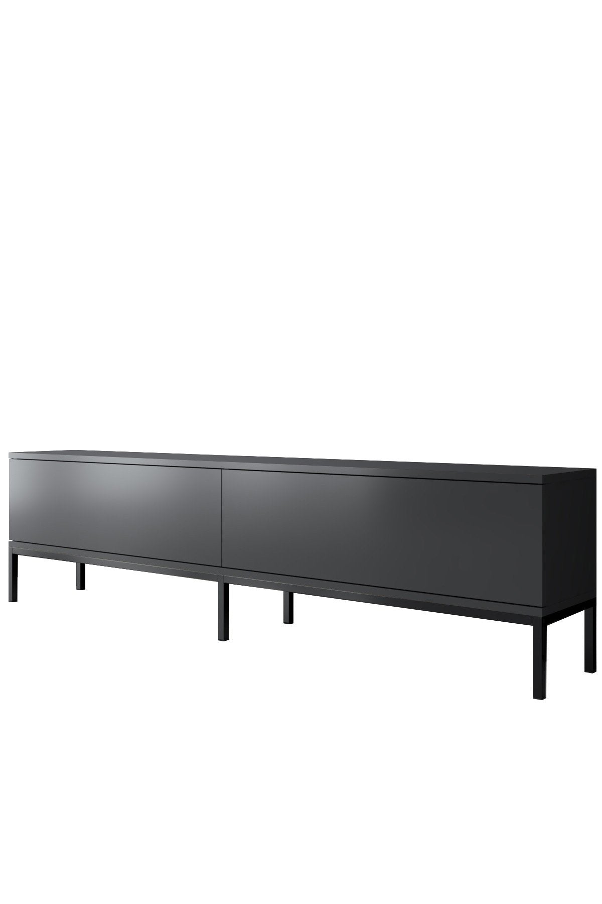 TV Meubels - TV Meubel Lord Antraciet Zwart Melamine 180x47x30 cm - Dimehouse