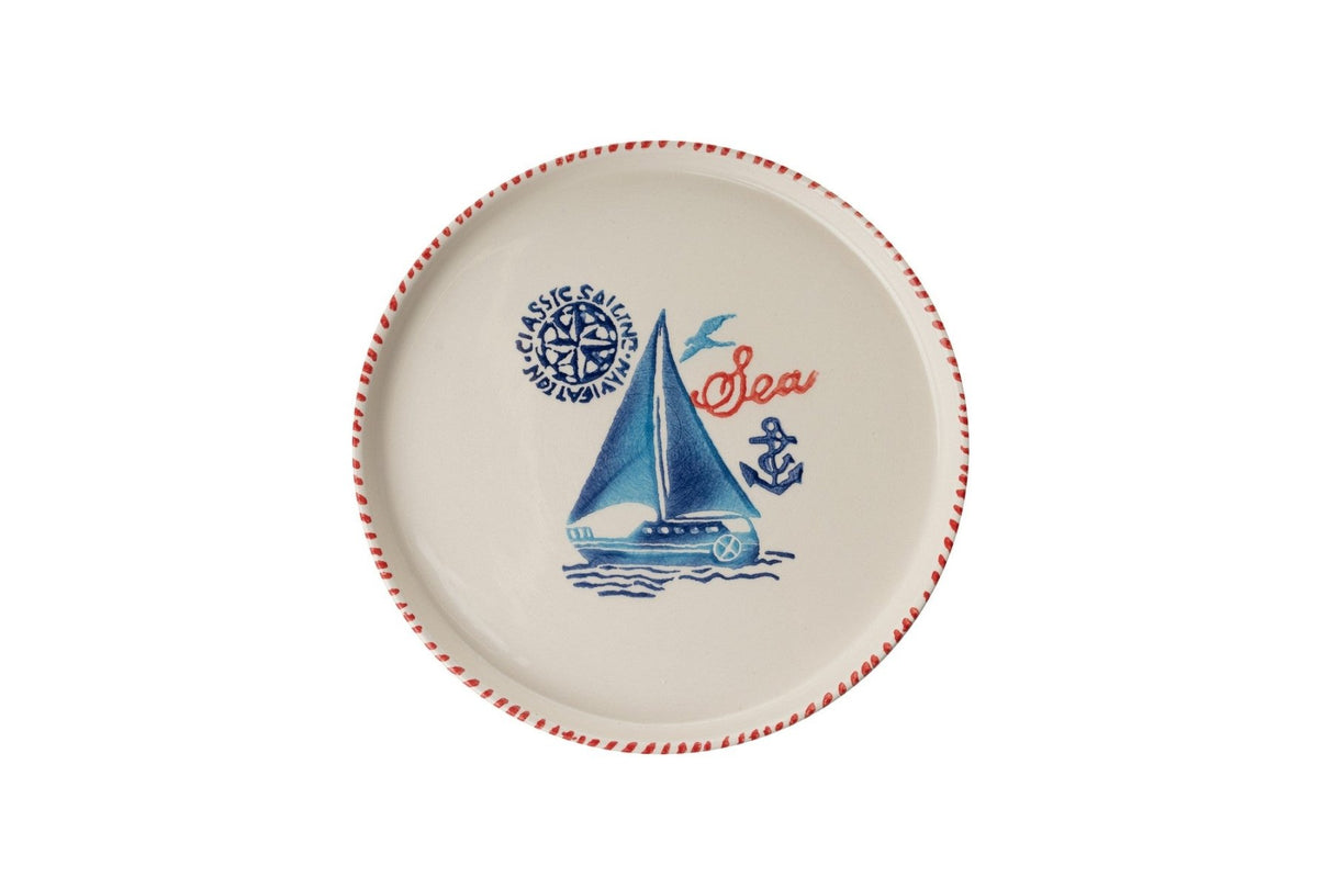 KAHSER14-MARINE White Blue Red 100% CERAMIC 6 cm breed