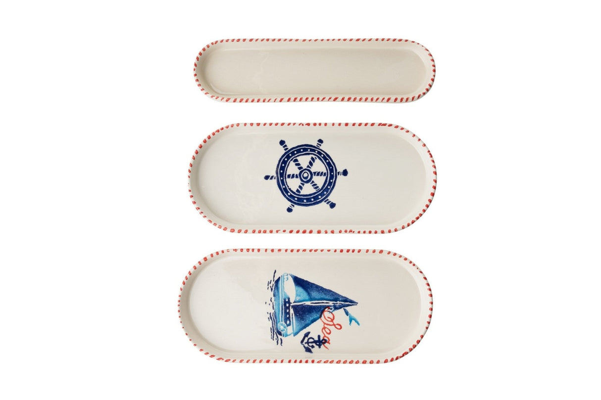 KAHSER14-MARINE White Blue Red 100% CERAMIC 6 cm breed