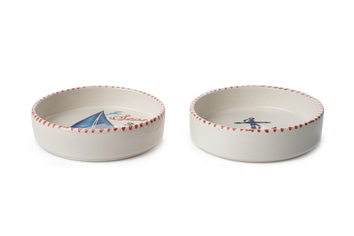 KAHSER14-MARINE White Blue Red 100% CERAMIC 6 cm breed