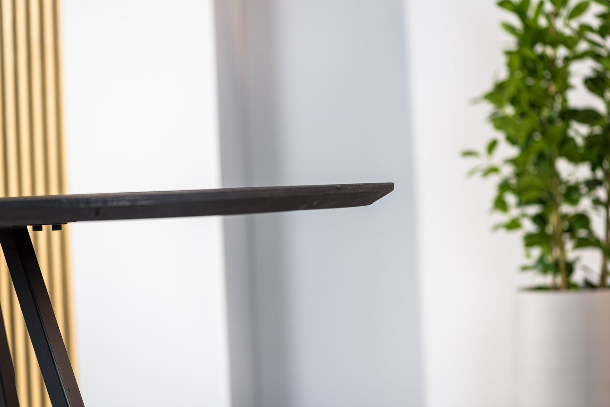 Eettafel Arlo Acaciahout Zwart Deens Ovaal