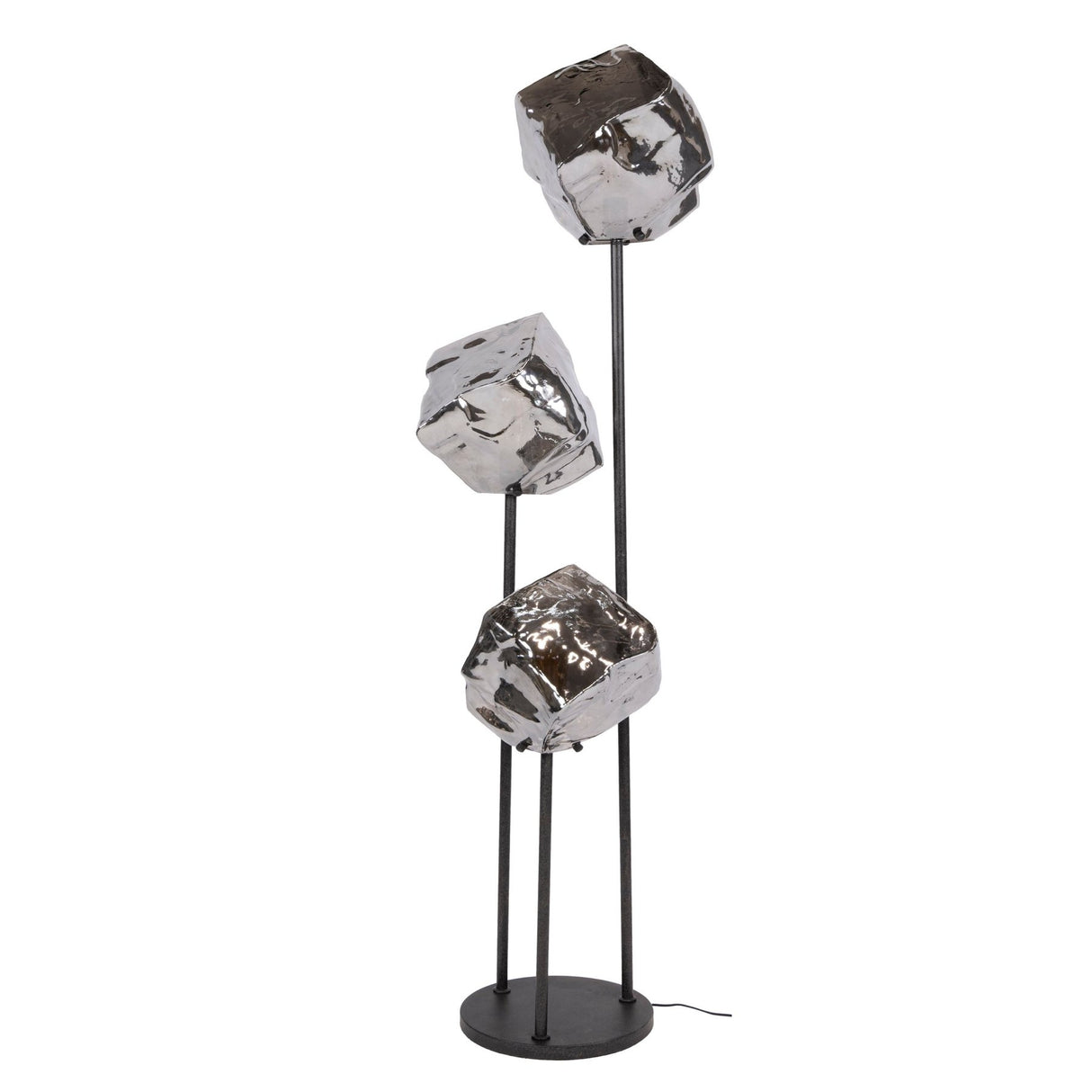 Vloerlamp - Vloerlamp 3 - lichts getrapt chroom glas Rocks - Dimehouse