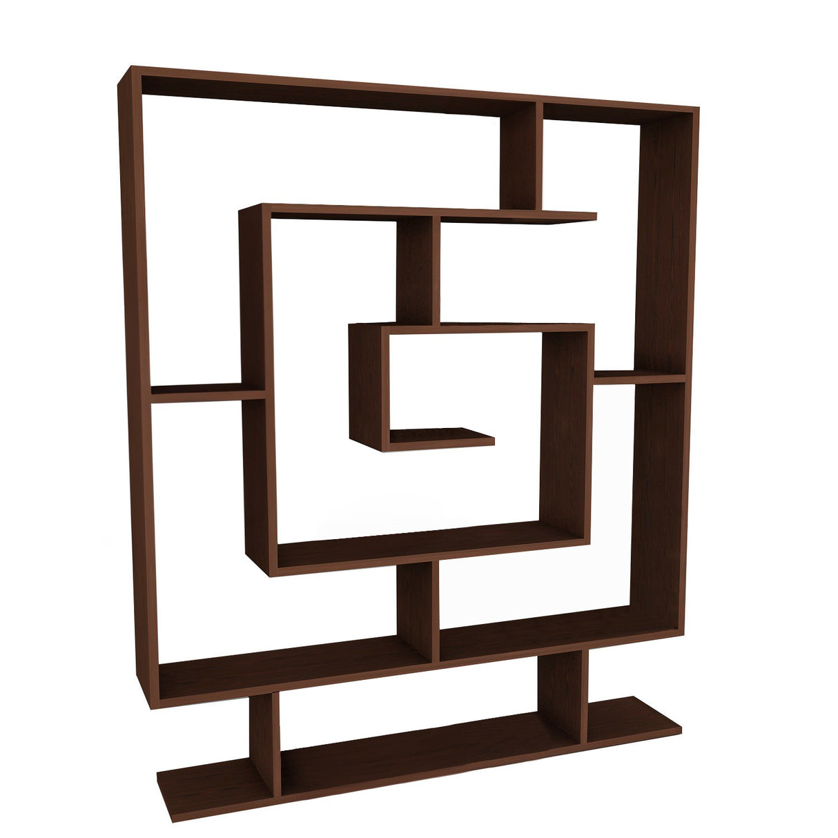 Boekenkast Sarma wengé bruin melamine 124,8x149,4x22 cm