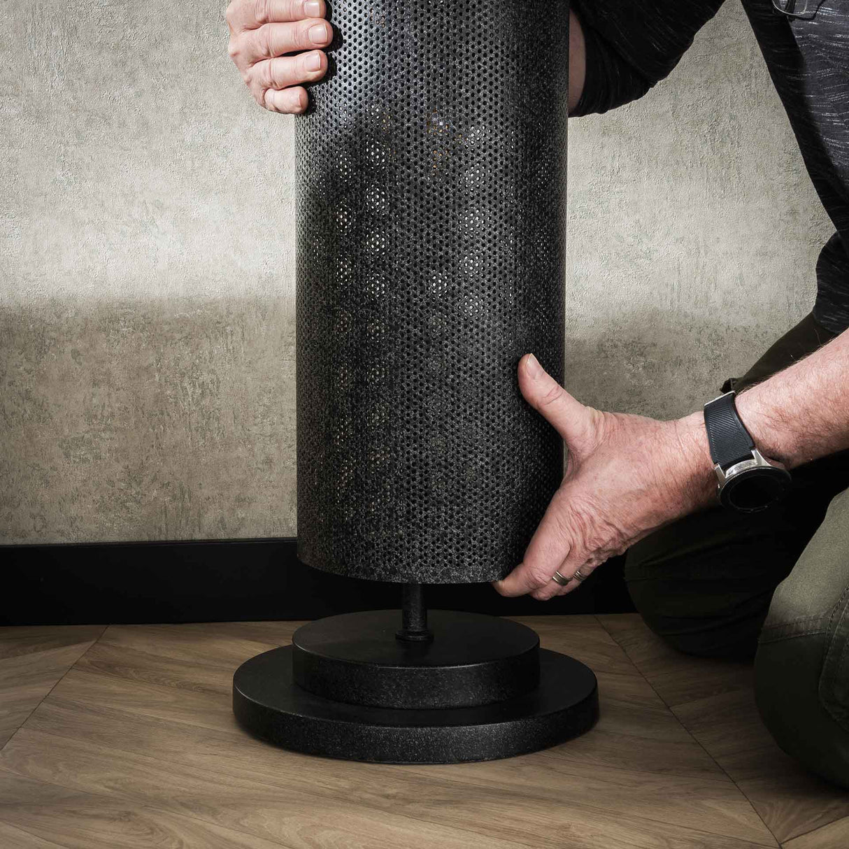 Vloerlamp Knox 5-lichts mesh zwart