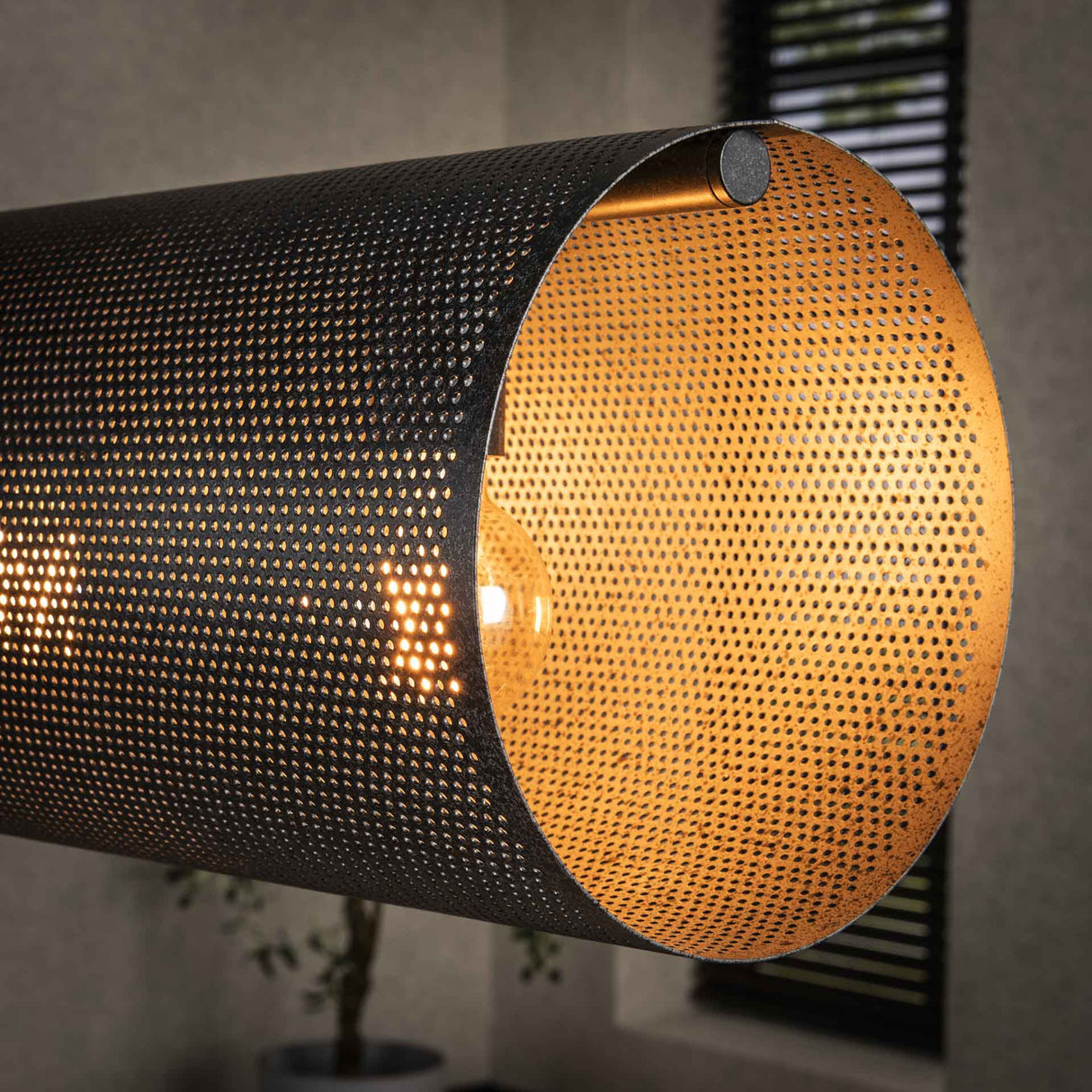 Hanglamp Knox 7-lichts XL mesh zwart