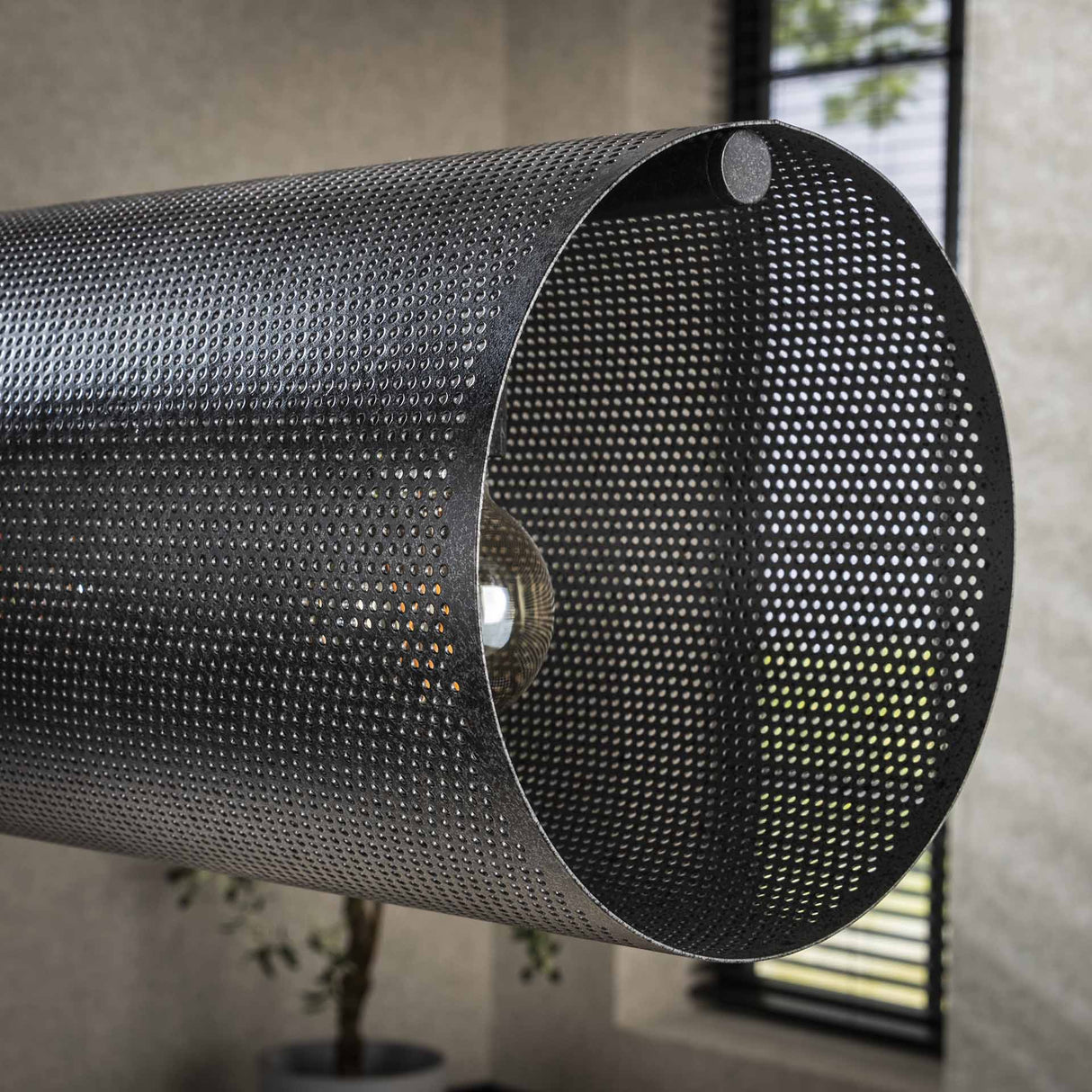 Hanglamp Knox 7-lichts XL mesh zwart