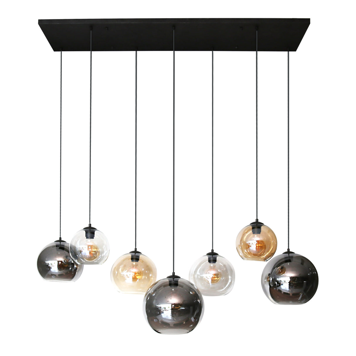 Moderne Hanglamp Glas 7-lichts Juliette