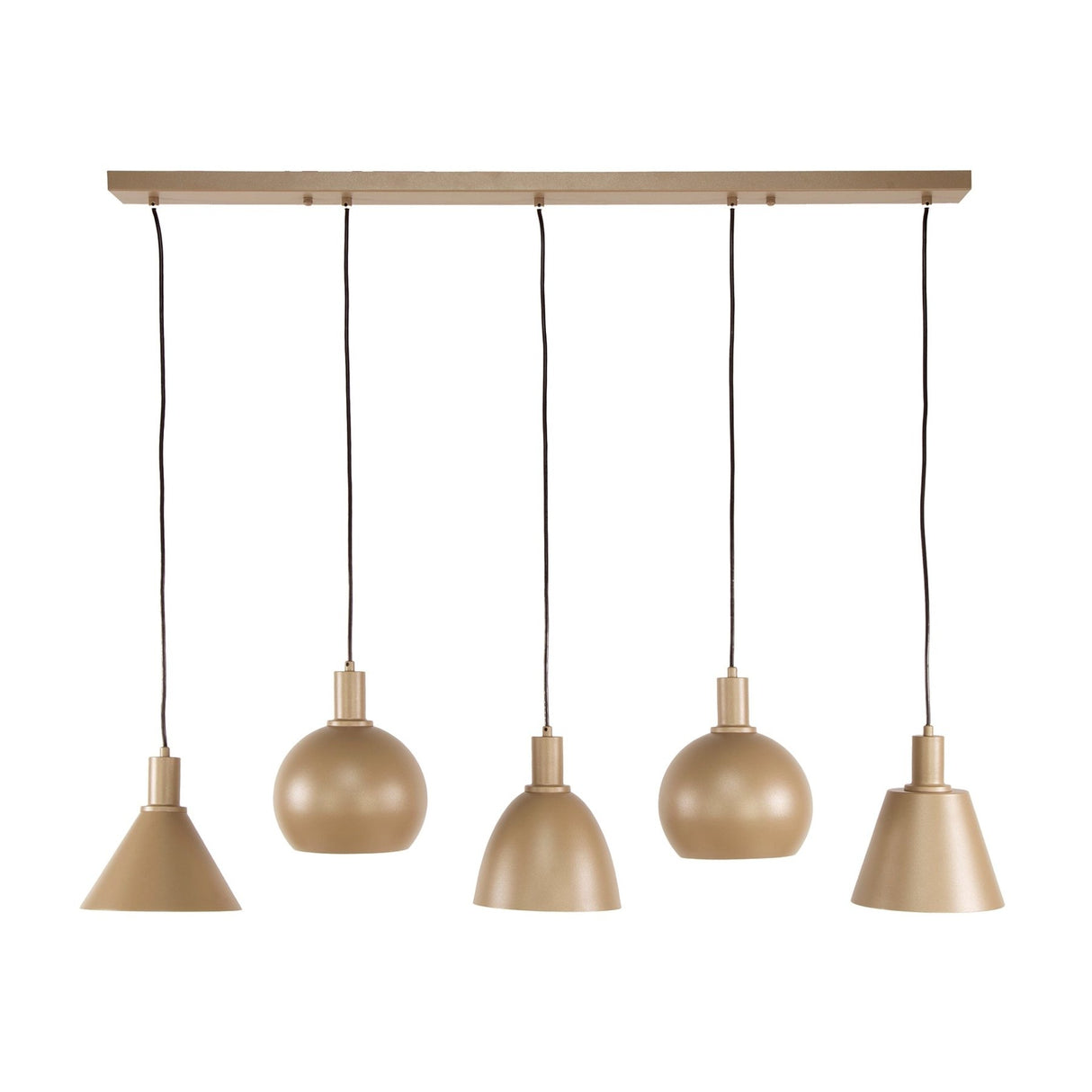 Hanglamp Sienna 5-lichts Beige 120 cm