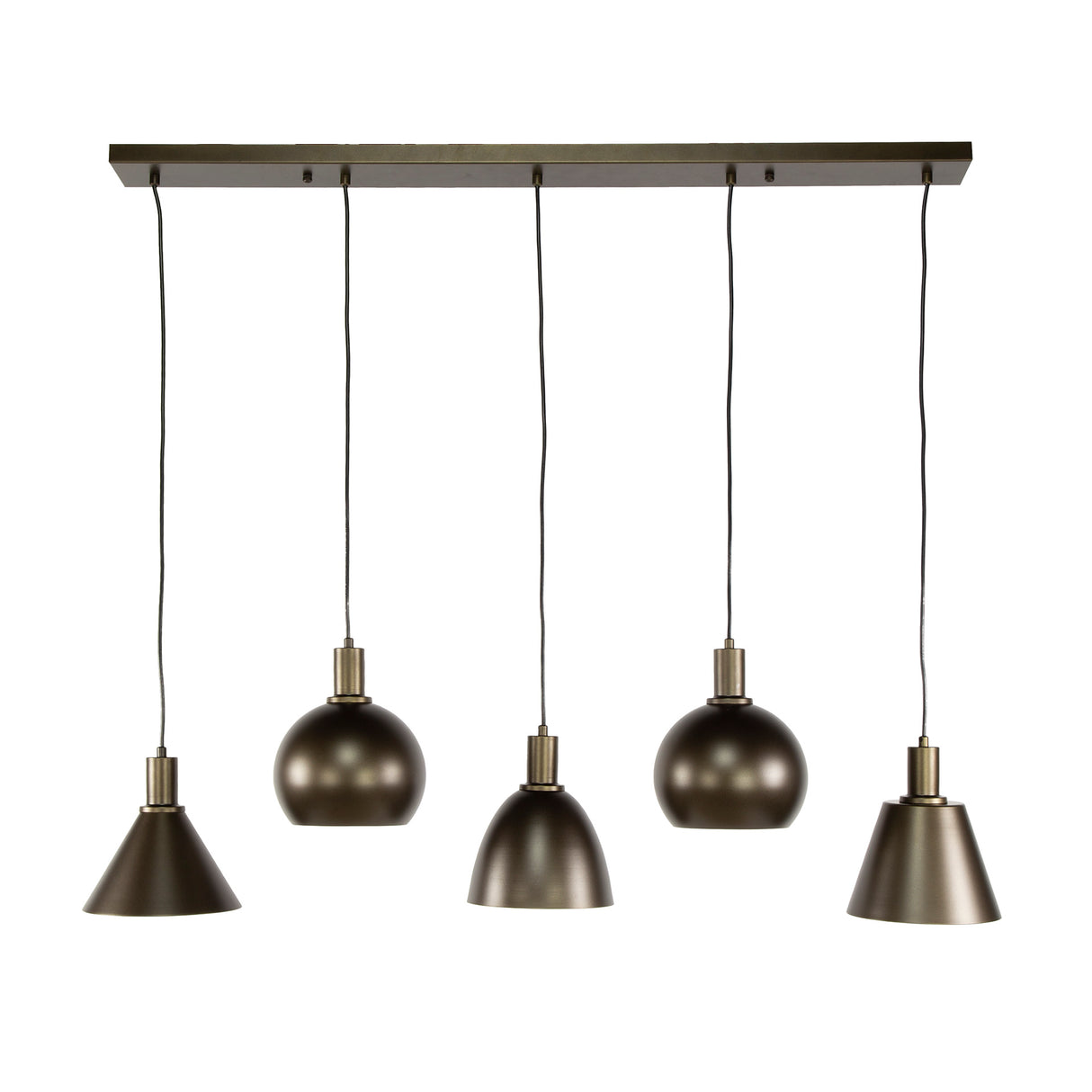 Hanglamp Sienna 5-lichts Bruin 120 cm