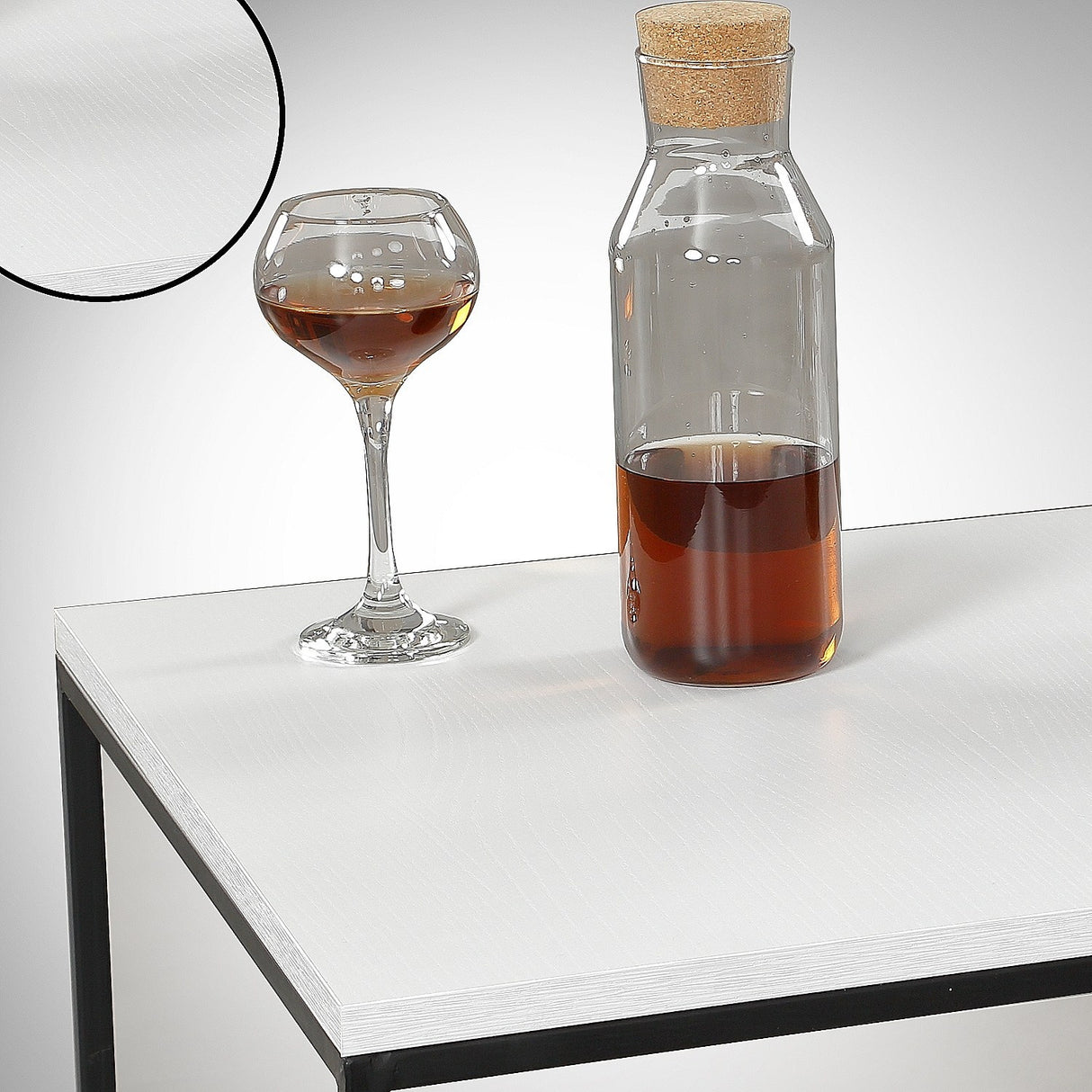 Salontafel Vierkant 75x75 cm Pola - Wit Melamine