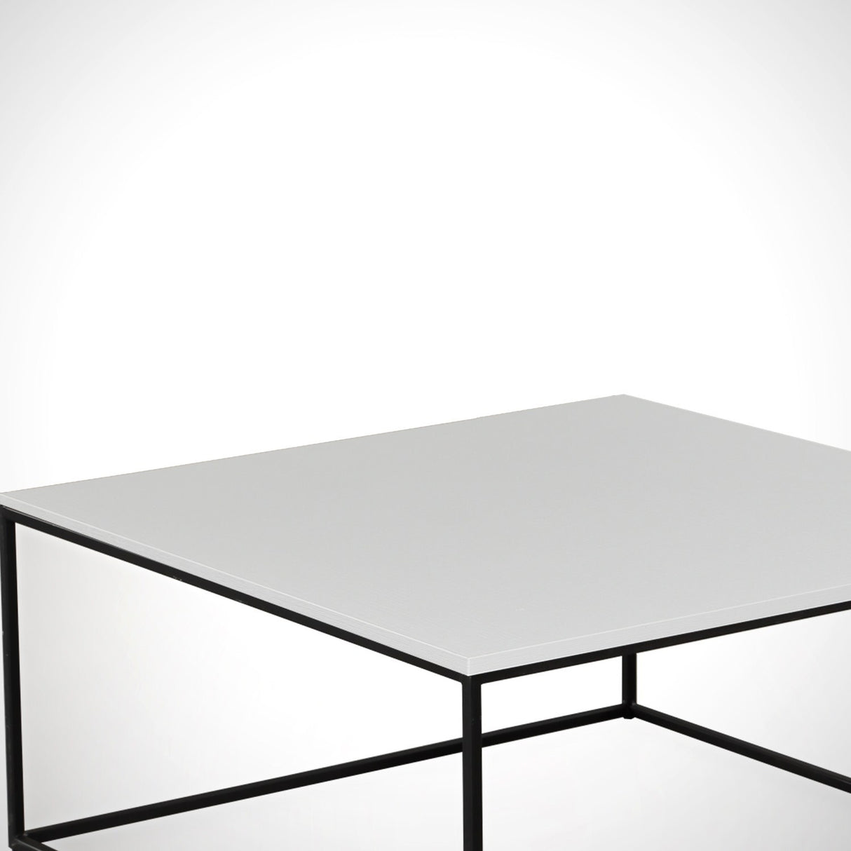 Salontafels - Vierkante salontafel wit Melamine - 75x75 cm - Pola - Dimehouse