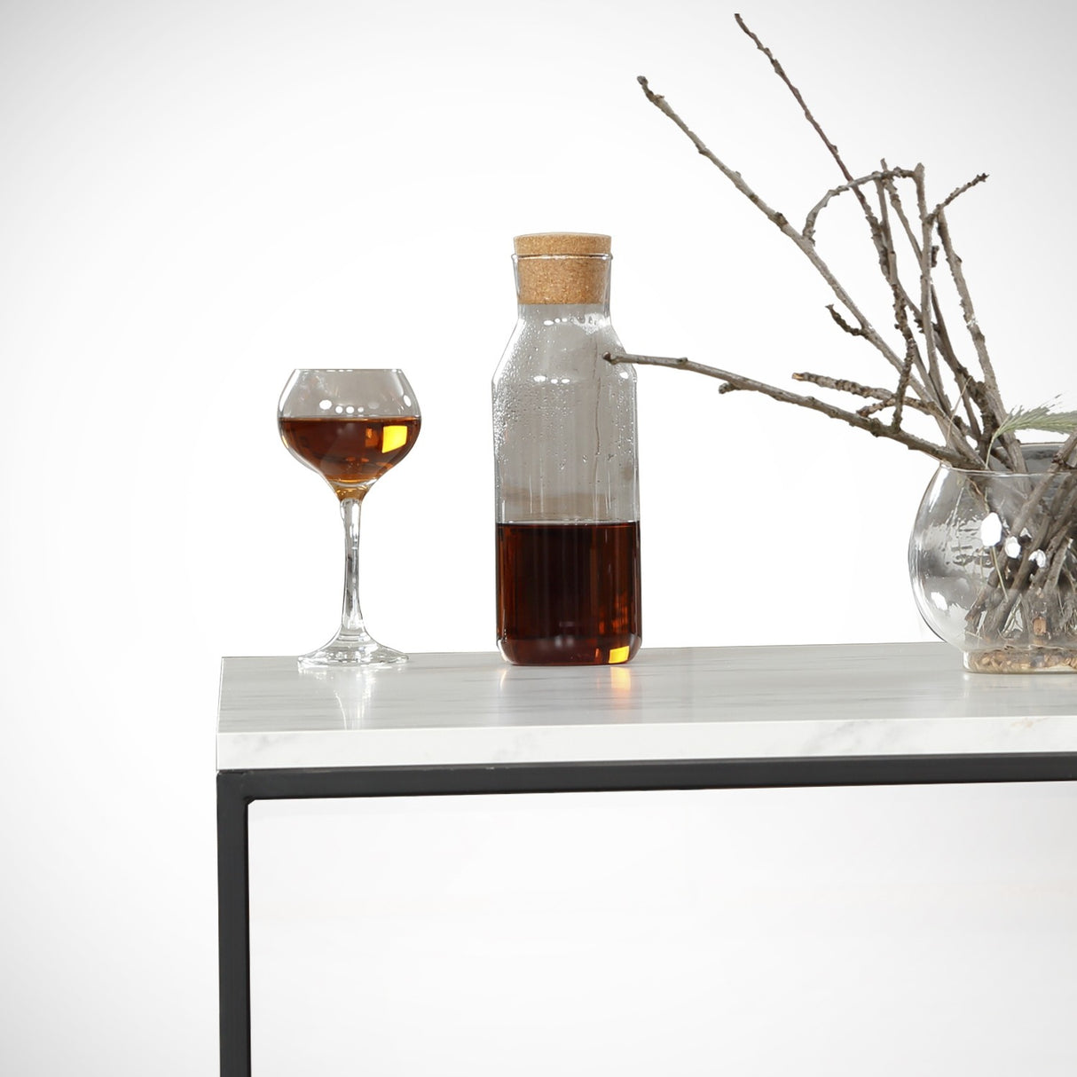 Salontafel Vierkant 75x75 cm Pola - Wit Marmerlook Melamine