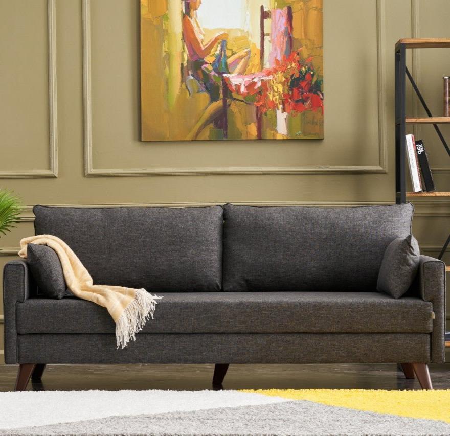 3-zits Slaapbank Bella Antraciet