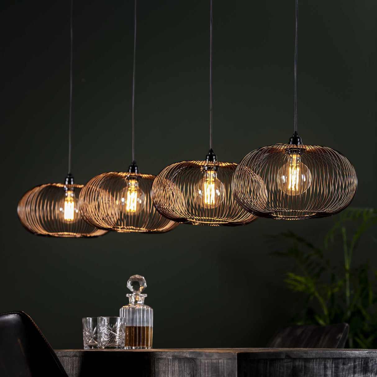 Industriële Hanglamp Jill 4-lichts