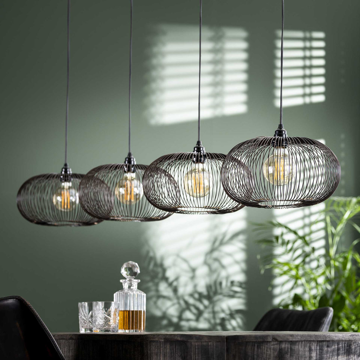 Industriële Hanglamp Jill 4-lichts