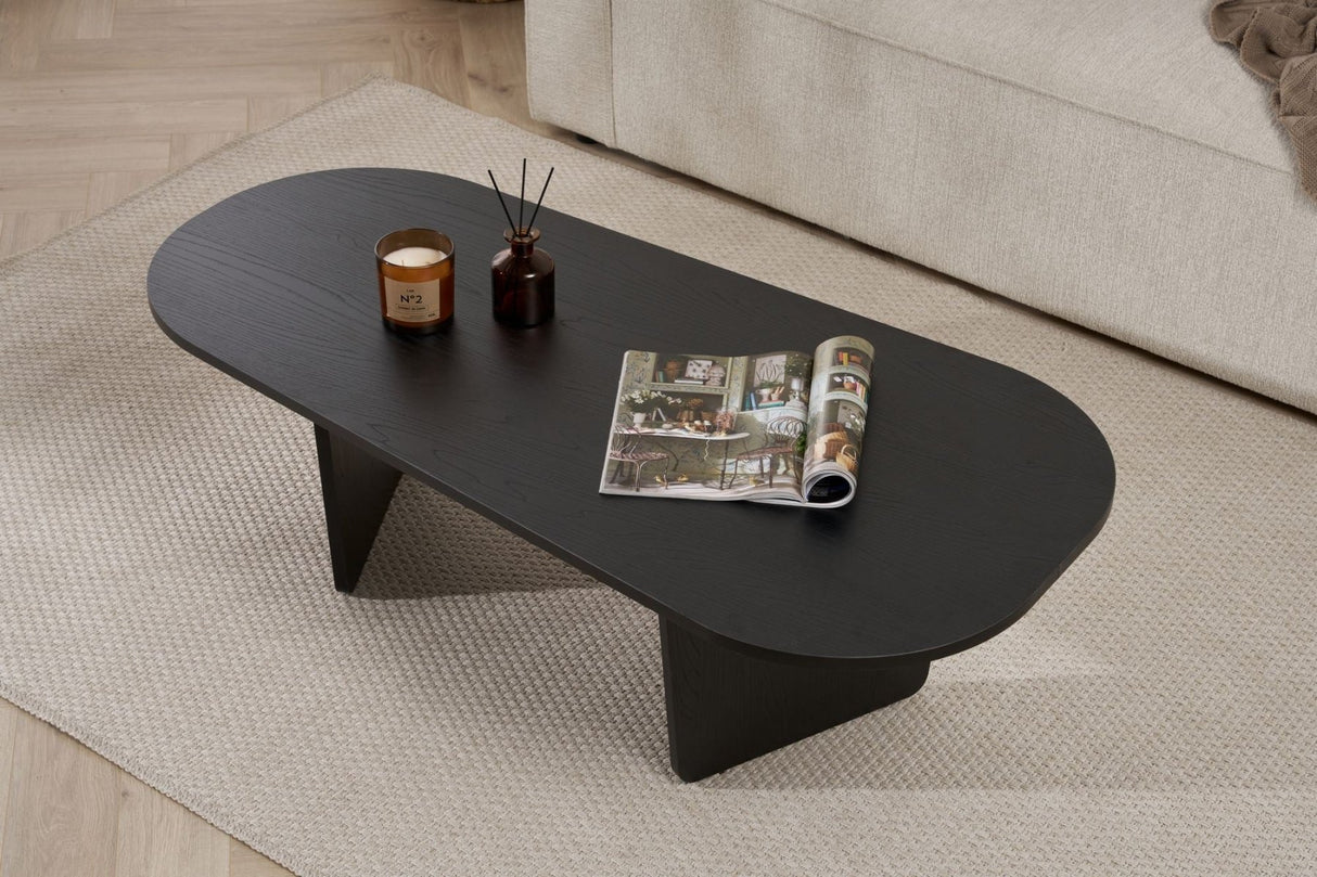 Ovalis - Wood Black 100% MELAMINE COATED PARTICLE BOARD