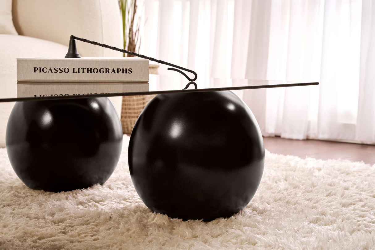 Sera salontafel gehard glas 110x75x30 cm zwart brons Black Bronze Tempered glass