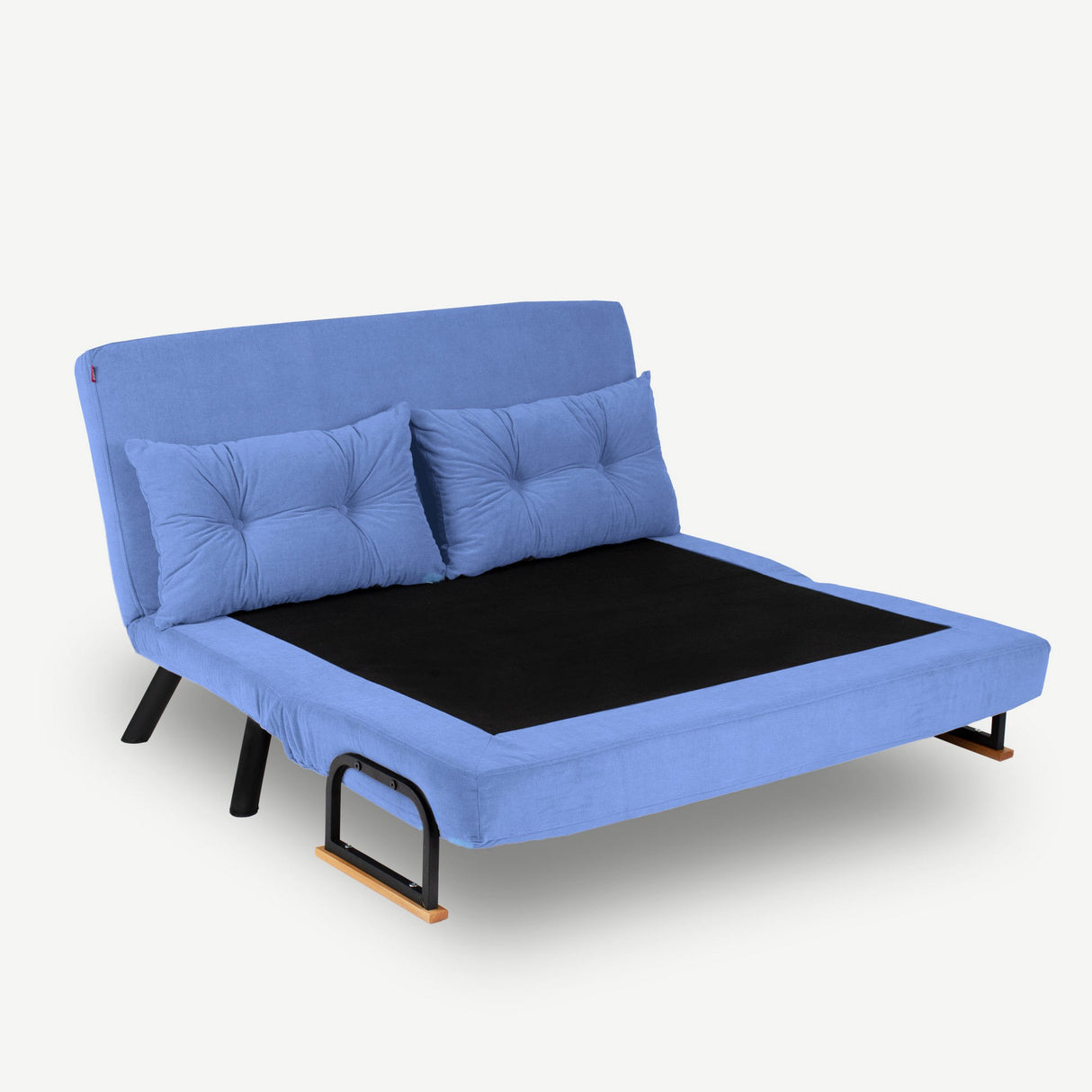 Slaapbank baby blauw stof 2-zits - Sando