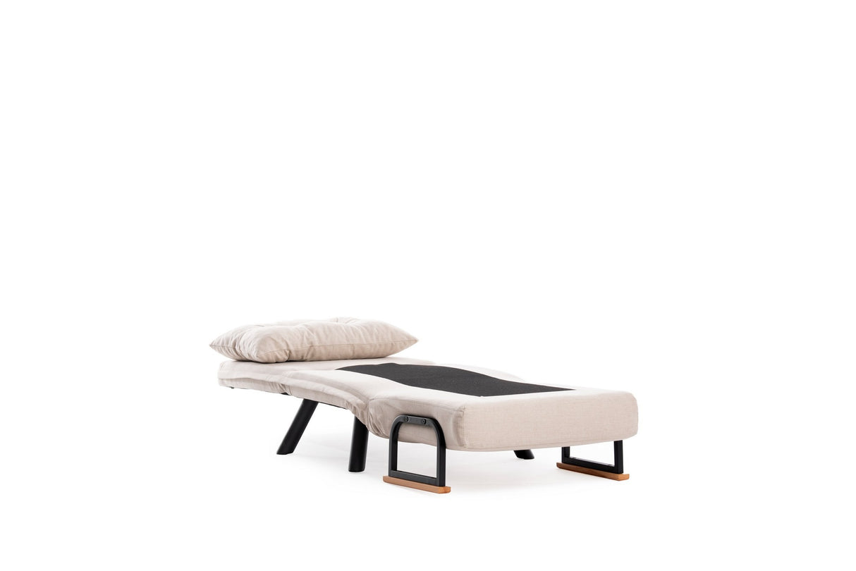 Slaapfauteuil Sando Stof Crème-Lichtgeel