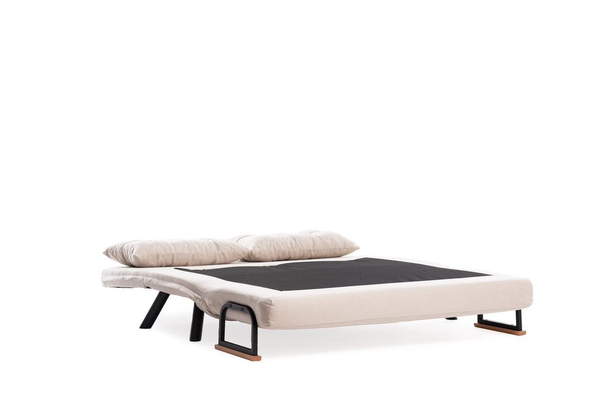 Banken - Slaapbank beige linnen stof 2 persoons - Sando - Dimehouse