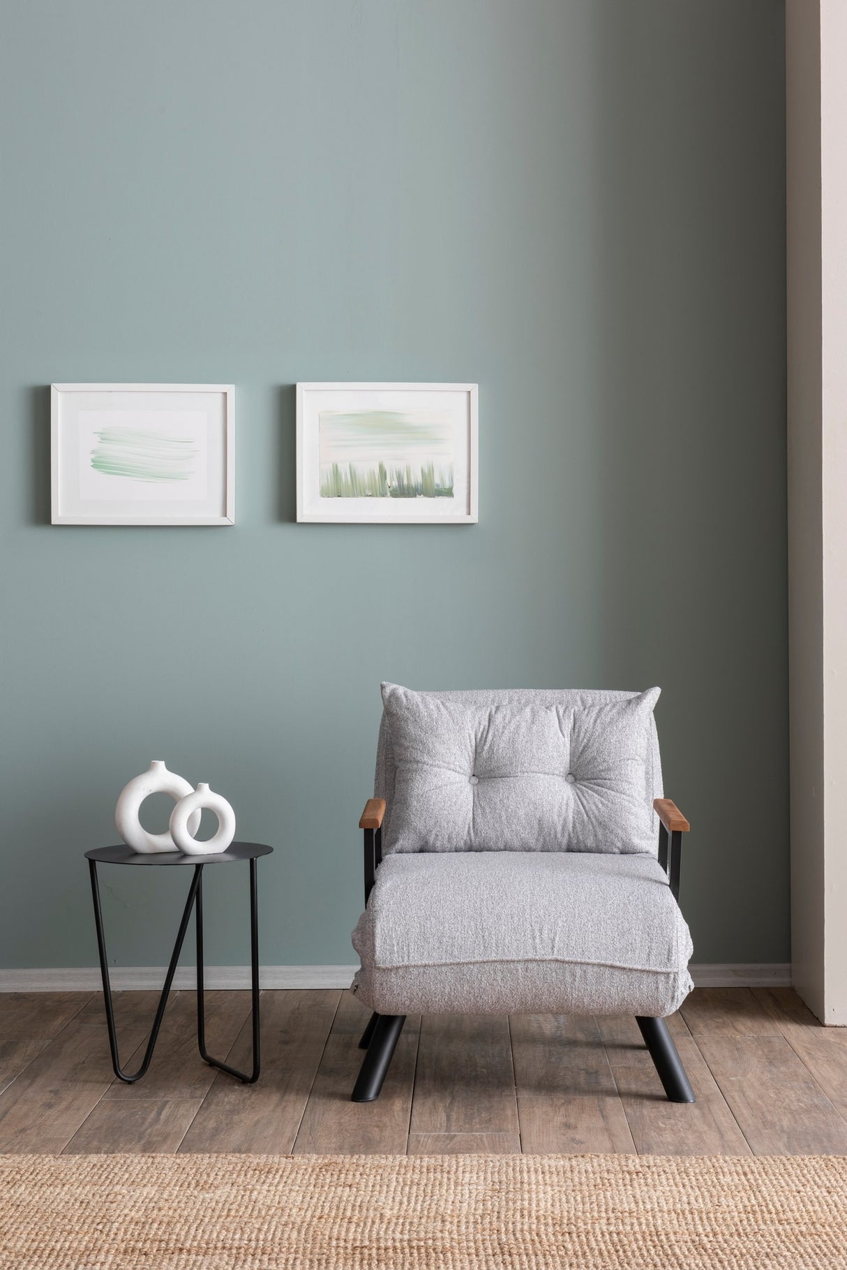 Slaapfauteuil Sando Grijs Teddystof