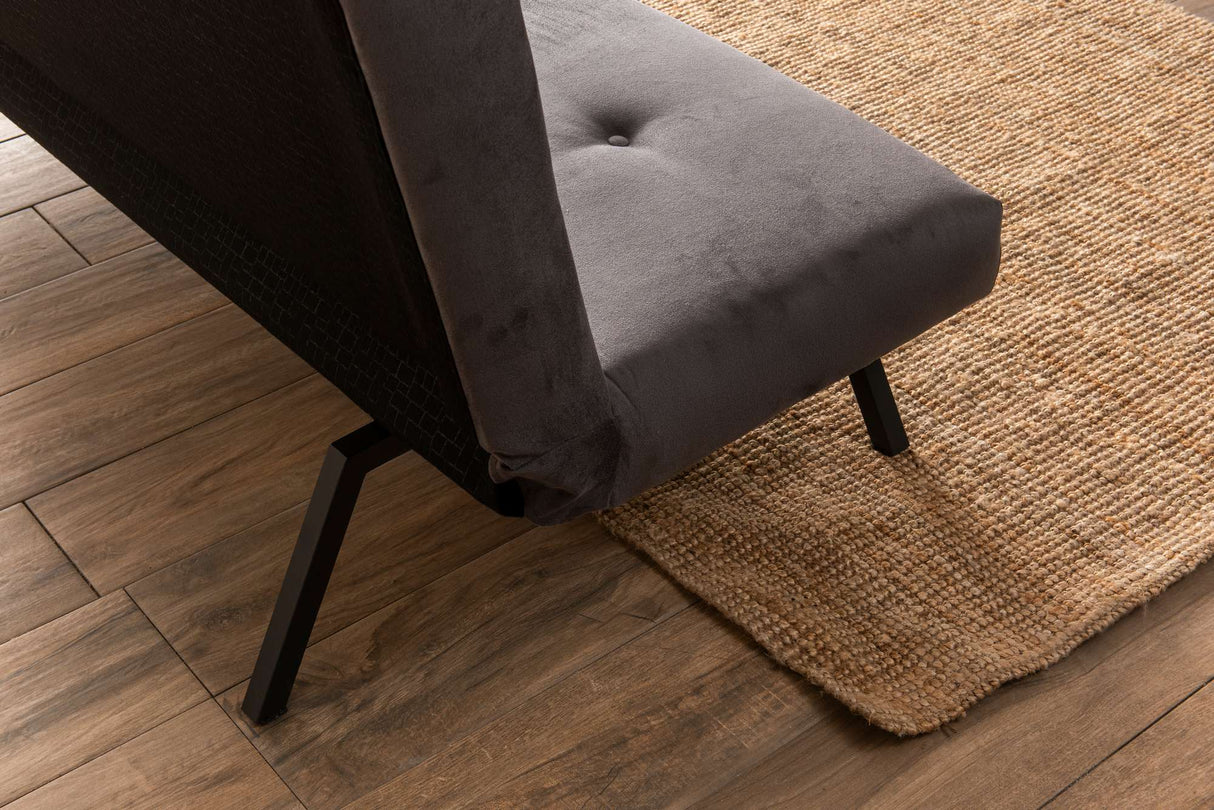 3-Zits Slaapbank Zoly Grijs Stof - 180 cm - Zonder armleuningen - Gecapitonneerd