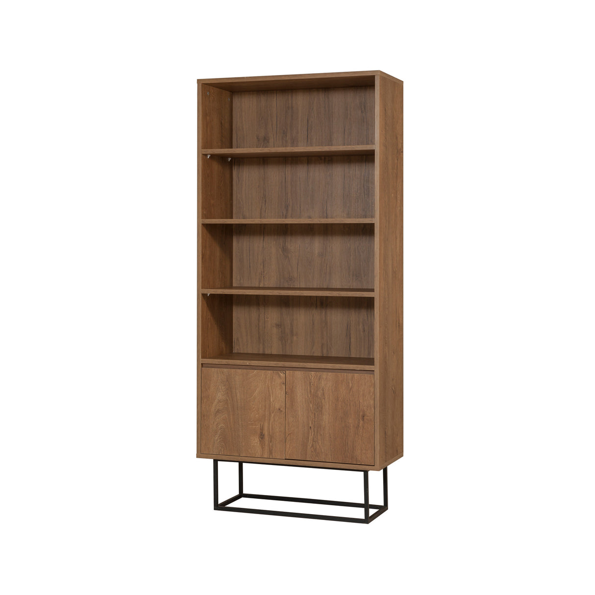 Boekenkast walnoot melamine Rea 80x182x36 cm