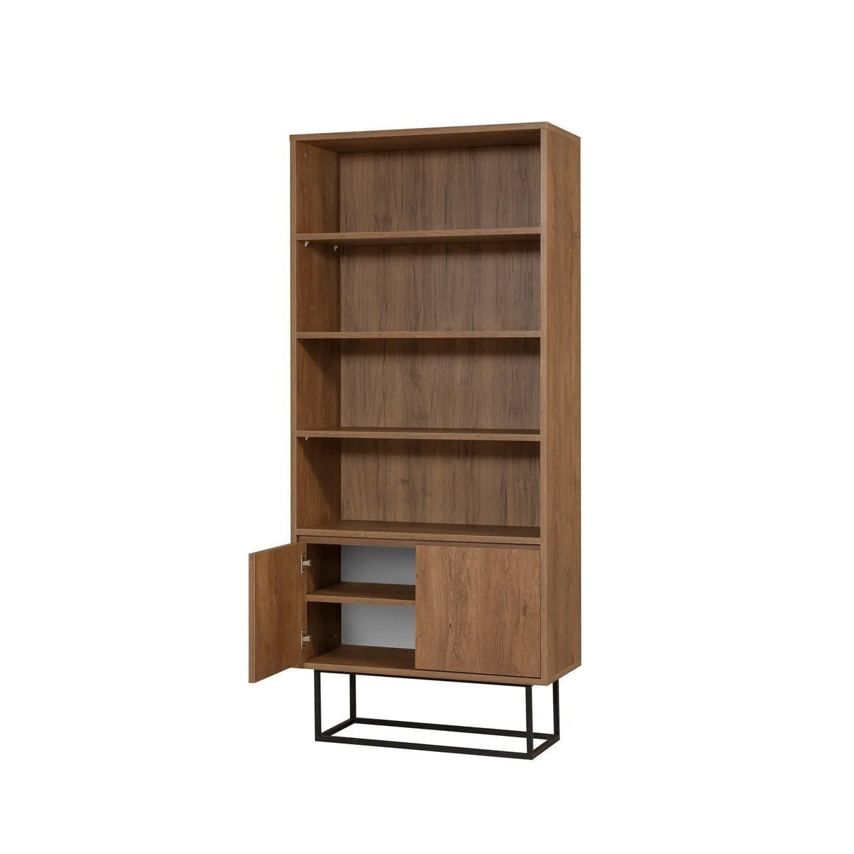 Boekenkast walnoot melamine Rea 80x182x36 cm