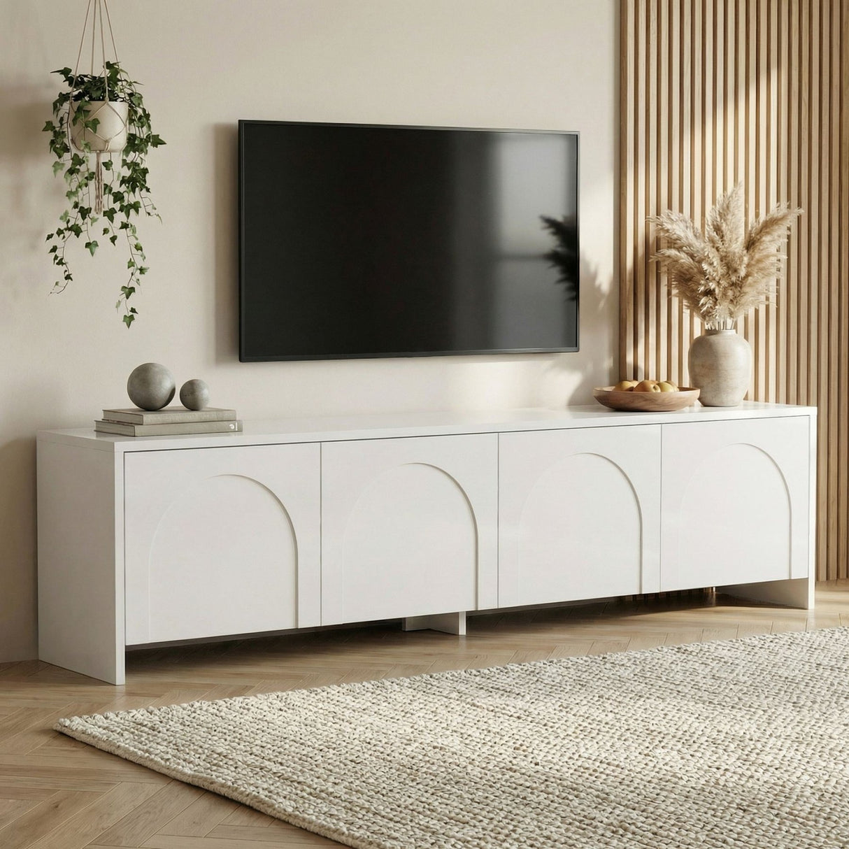 Aurelia tv-meubel wit 180 cm Gemelamineerd hout