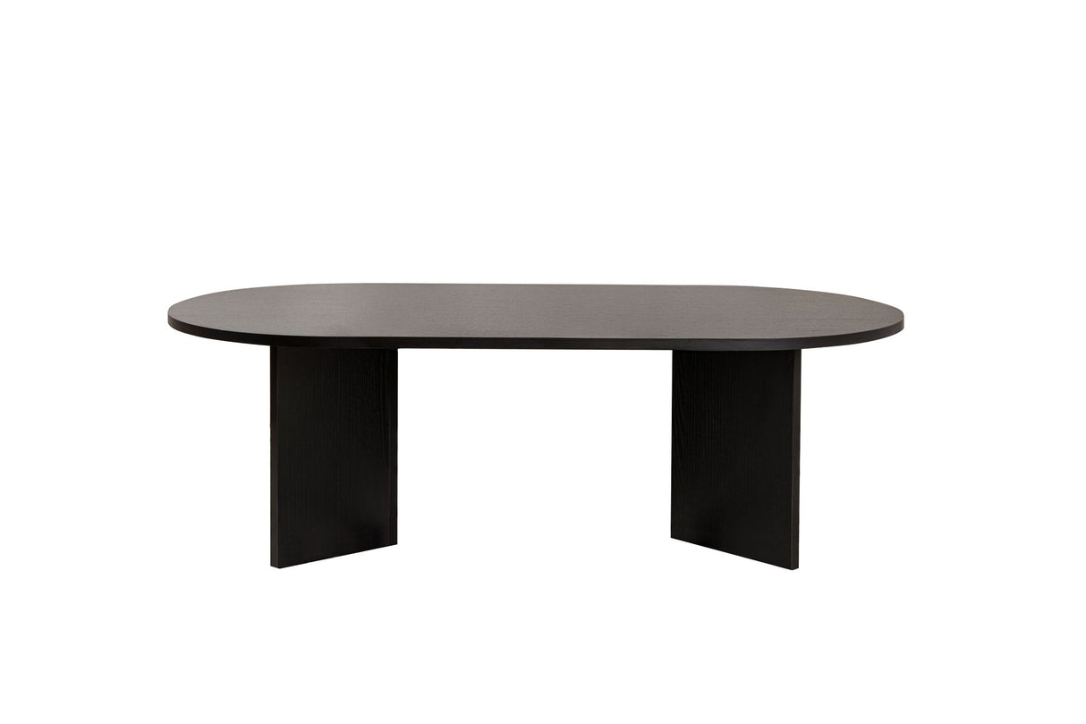 Ovale salontafel zwart melamine Sabla - 119x60 cm