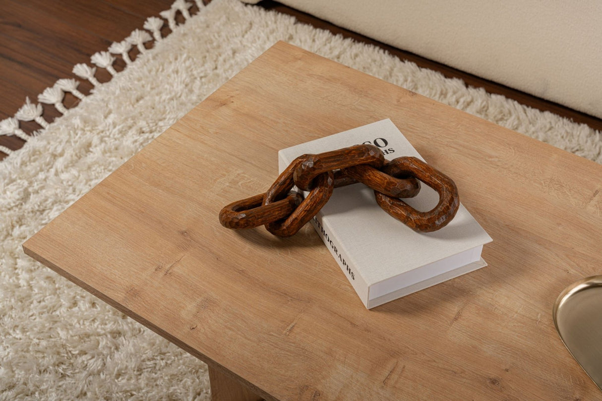 Rechthoekige Salontafel Siban Sapphire Eikenhout look - 119x60 cm