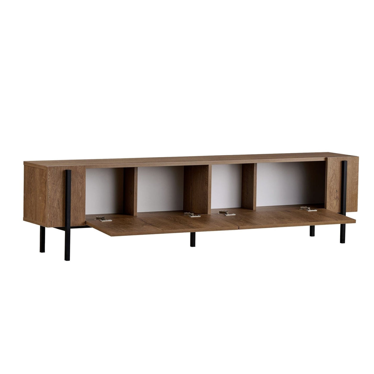 Nexus tv-meubel eikenlook zwart 180 cm Kafkas eikenlook / Zwart Gemelamineerd hout