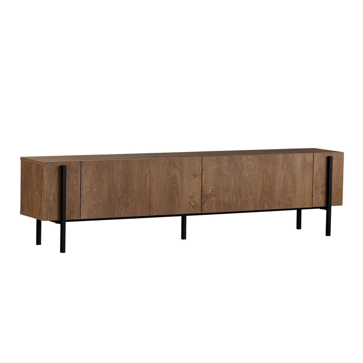 Nexus tv-meubel eikenlook zwart 180 cm Kafkas eikenlook / Zwart Gemelamineerd hout