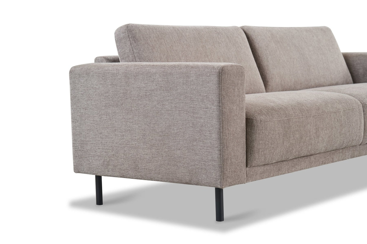 Banken - Moderne 3 - zits Bank Taupe Stof Aniko 213x90x78 cm - Dimehouse