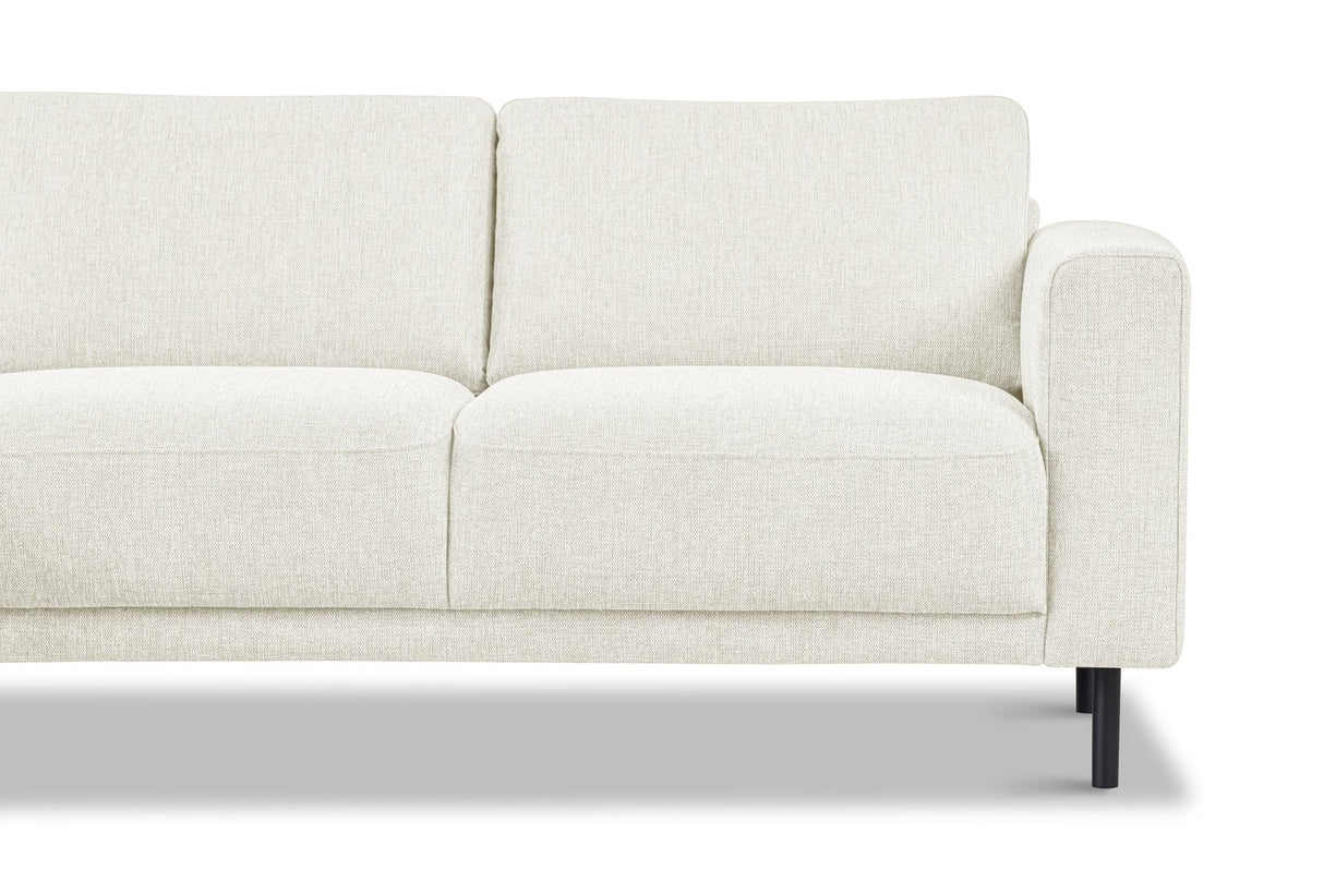 Banken - Moderne Hoekbank Links Beige Stof Aniko met Chaise Longue 238x142x78 cm - Dimehouse