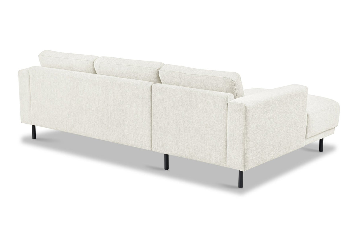 Moderne Hoekbank Links Beige Stof Aniko met Chaise Longue 238x142x78 cm