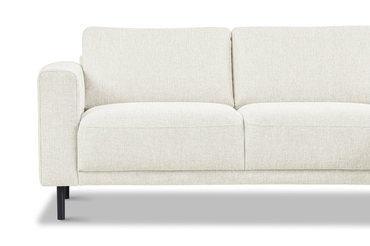 Banken - Moderne Hoekbank Rechts Beige Stof Aniko met Chaise Longue 238x142x78 cm - Dimehouse