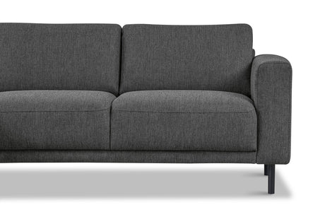 Moderne Hoekbank Links Antraciet Stof Aniko met Chaise Longue 238x142x78 cm
