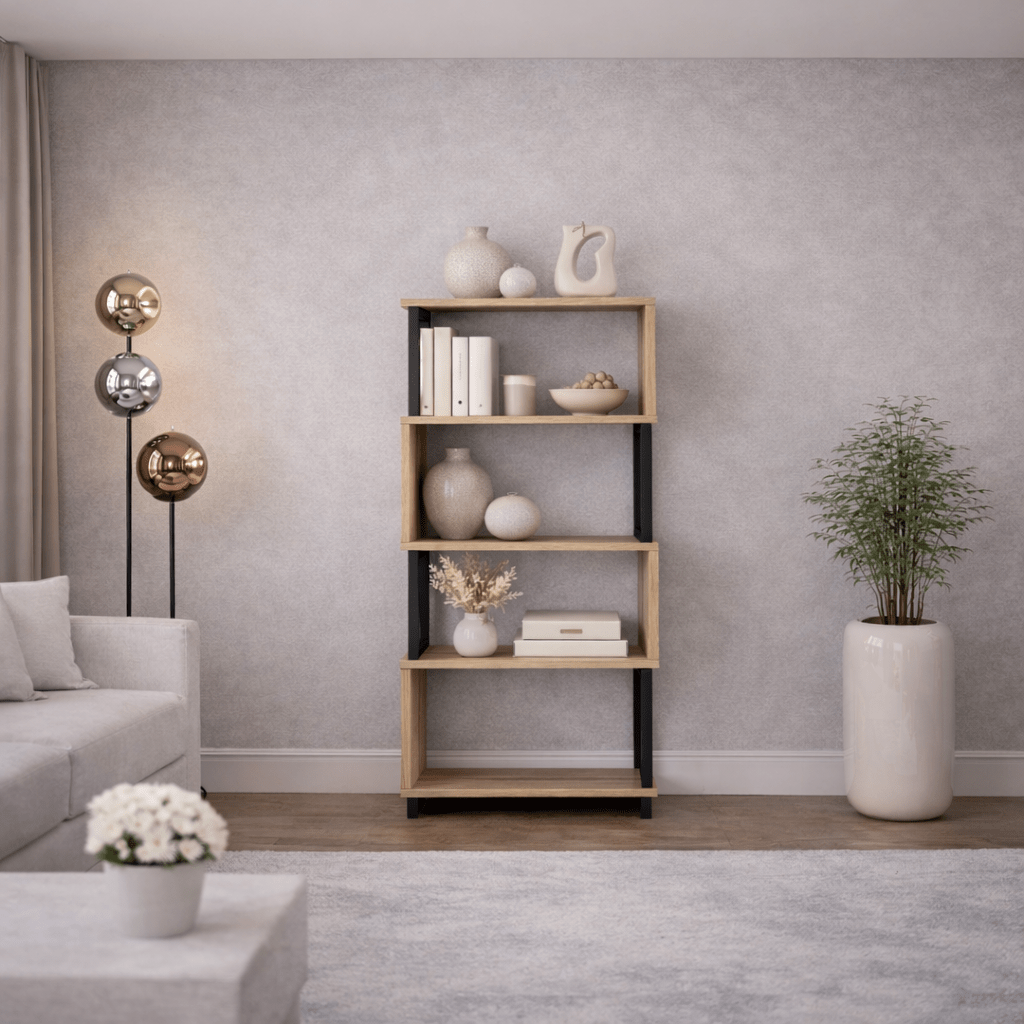 Boekenkast Ceylan Walnoot Melamine 80x128x22 cm