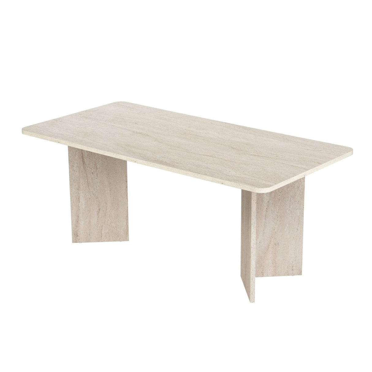 Eettafel Travertine Melamine rechthoekig 180x89,5x75 cm - Linova