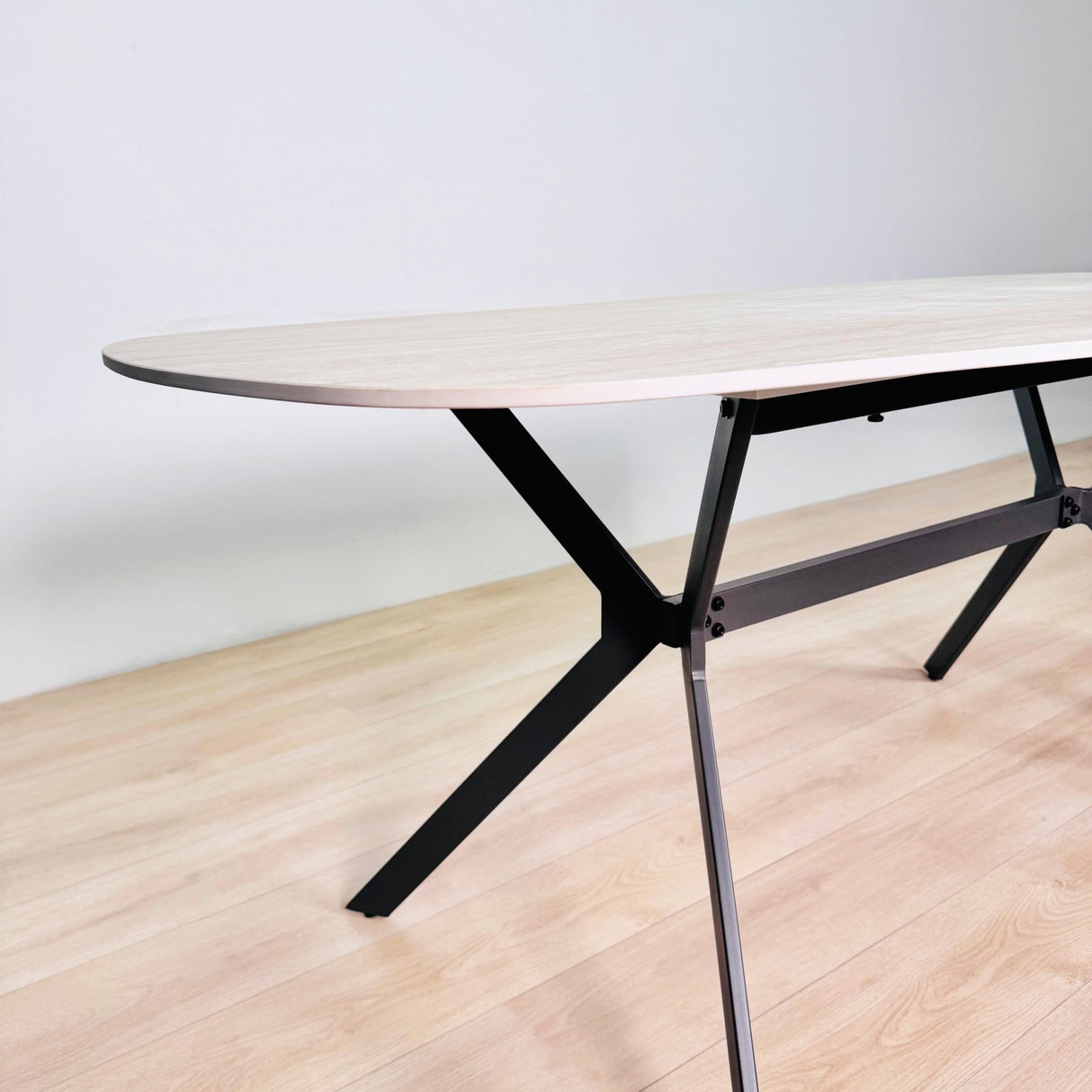 Eettafel Vesta Deens Ovaal Keramiek Travertinlook 180 cm
