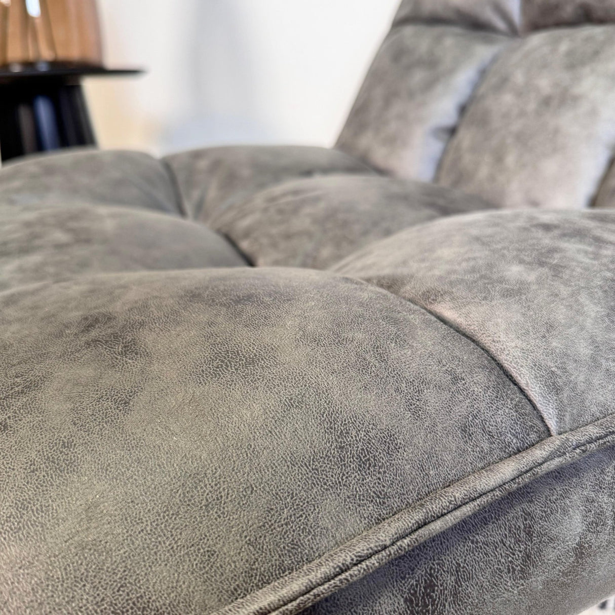 Draaifauteuil Yuki Antraciet Eco-leer 360° Draaibaar