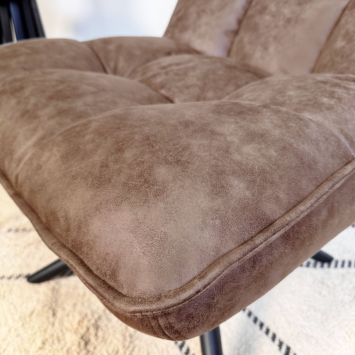 Draaifauteuil Yuki Cognac Eco-leer 360° Draaibaar