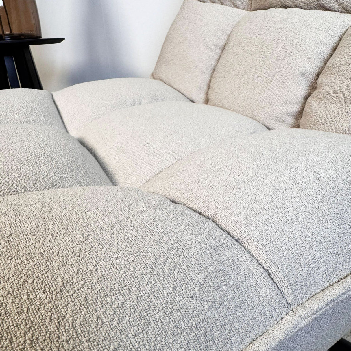 Draaifauteuil Yuki Beige Bouclé 360° Draaibaar