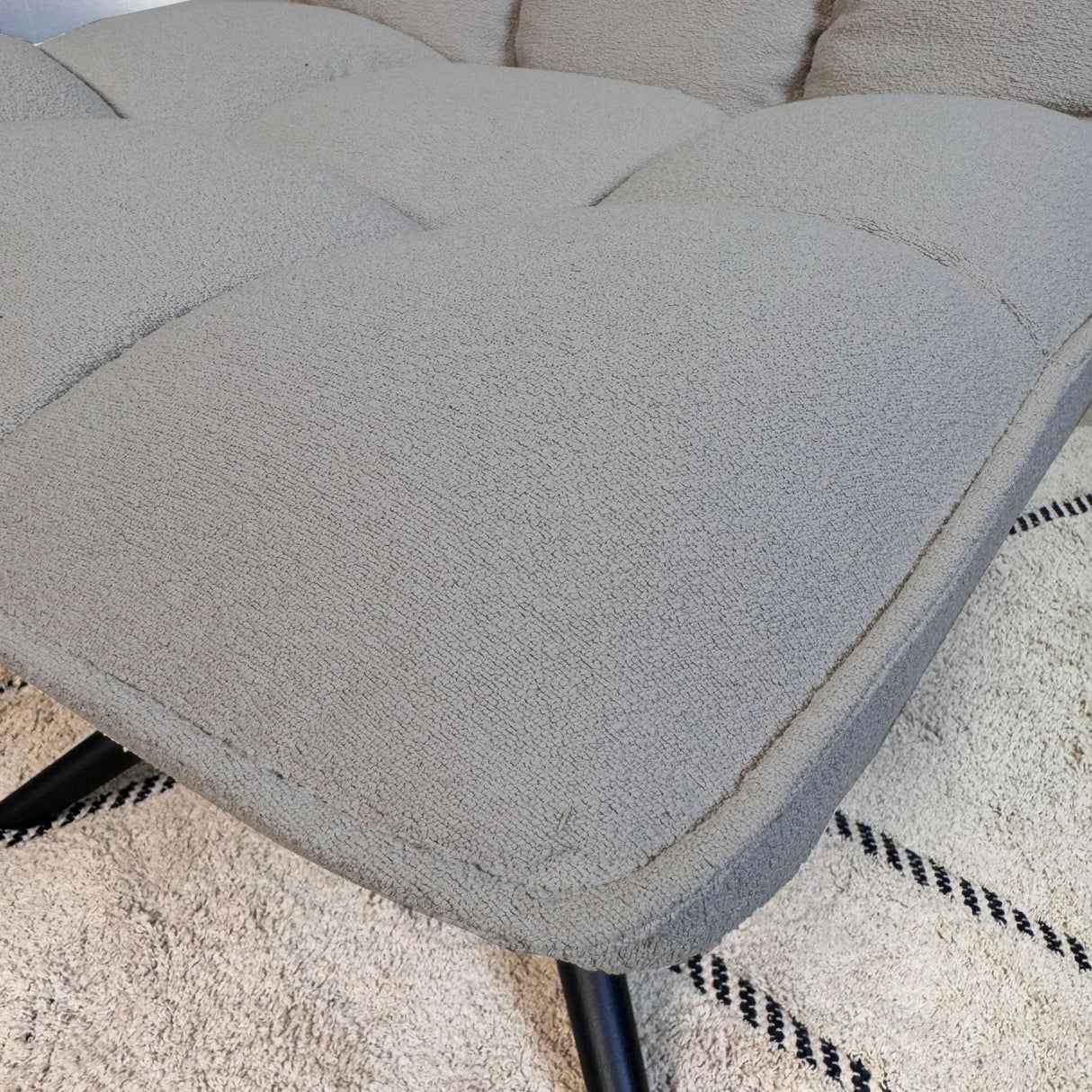 Draaifauteuil Yuki Taupe Bouclé 360° Draaibaar