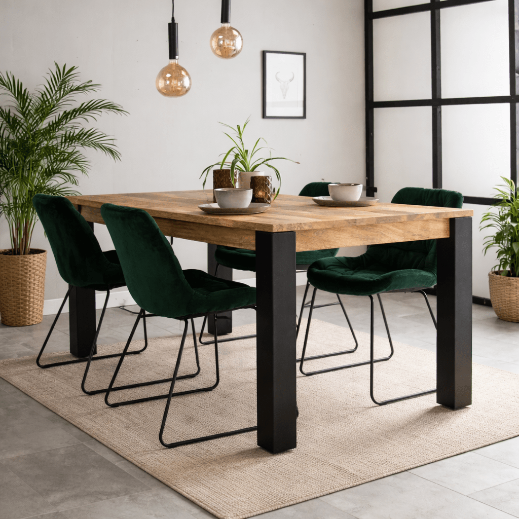 Eettafels - Industriële Eettafel Kansas Mangohout - Dimehouse