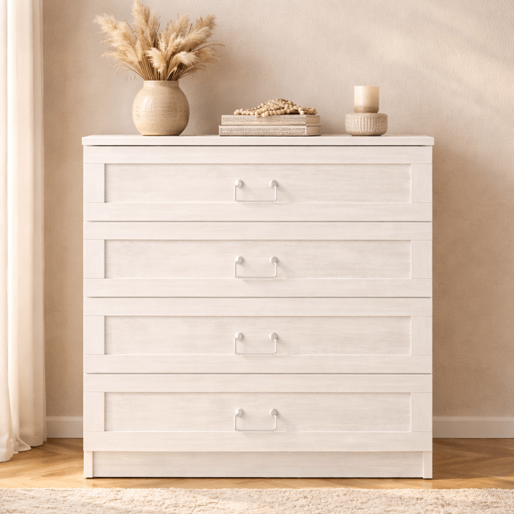 Ladekasten - Ladekast Kale Wit Melamine 72x42x77 cm - Dimehouse