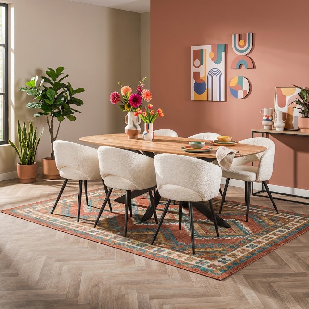 Deens Ovaal Eettafel Laurie Acaciahout 180x95 cm